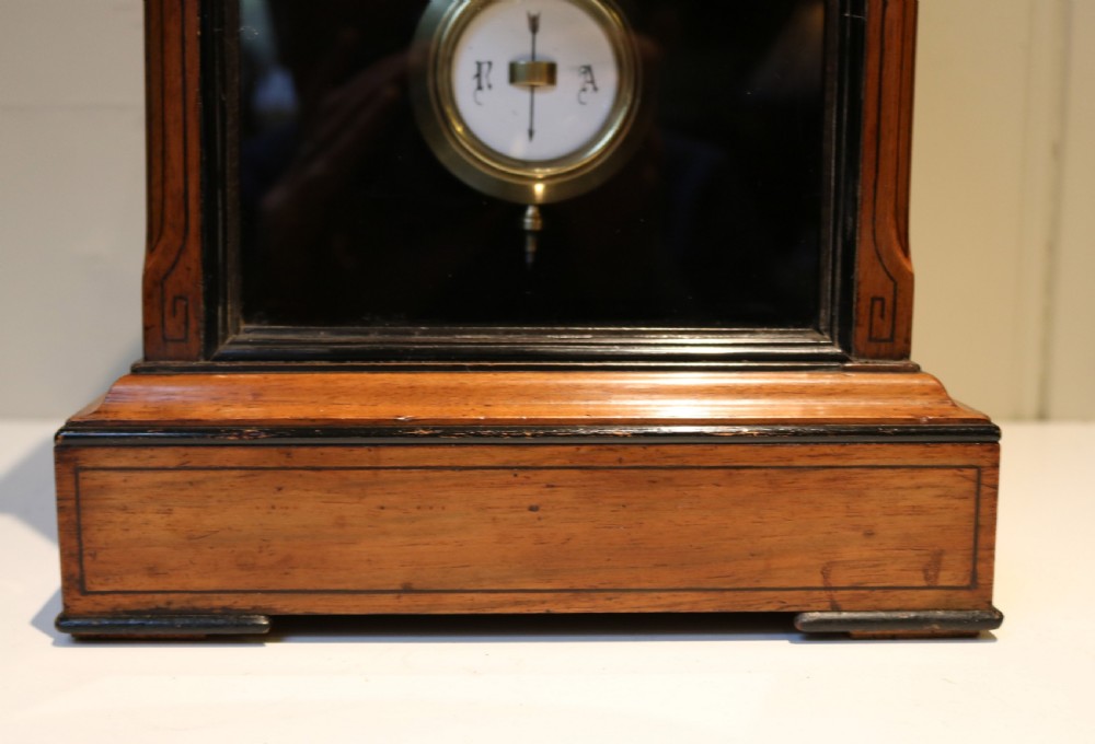 Walnut Table Regulator Mantel Clock (France, c. 1870) View III