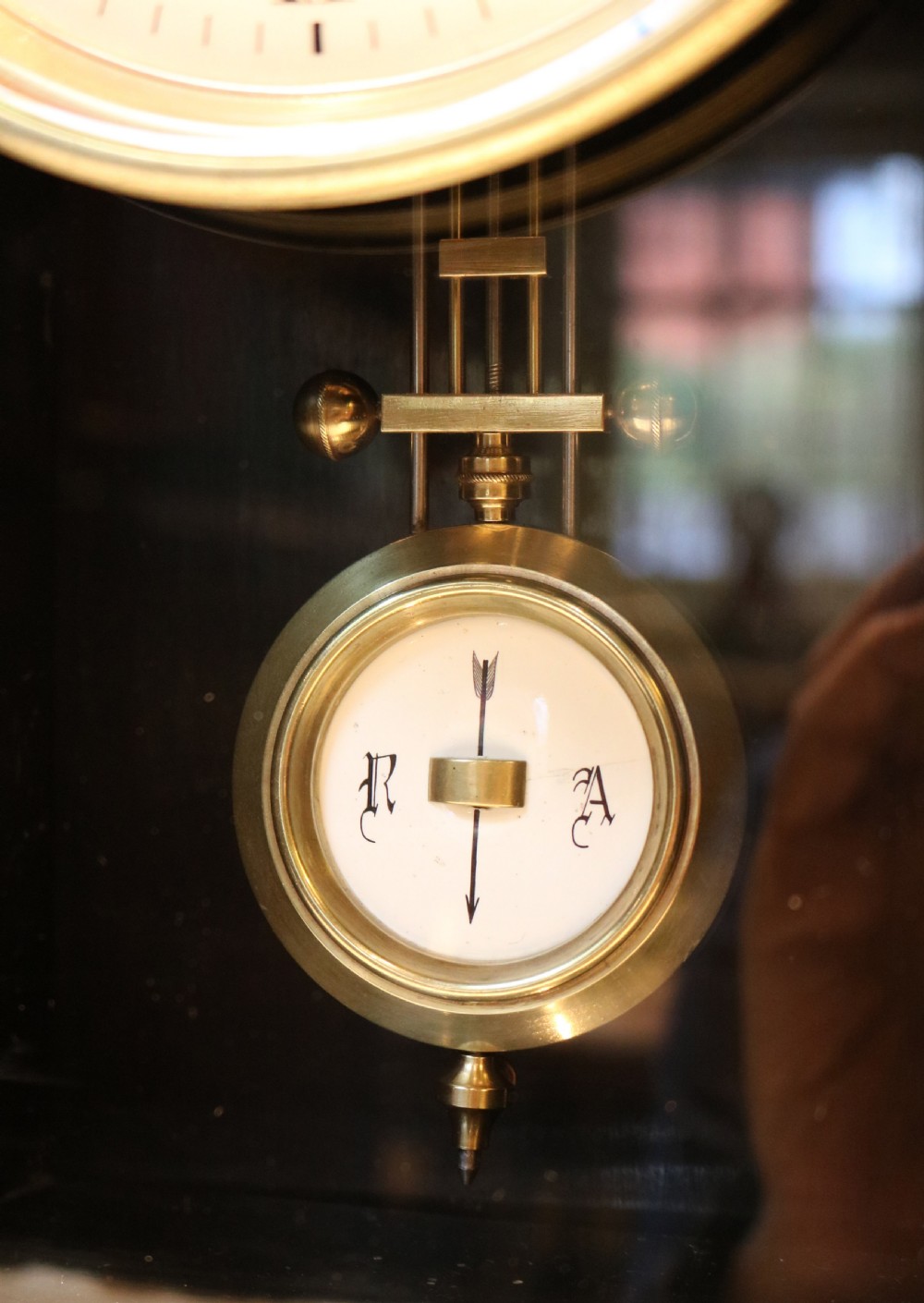 Walnut Table Regulator Mantel Clock (France, c. 1870) View IV