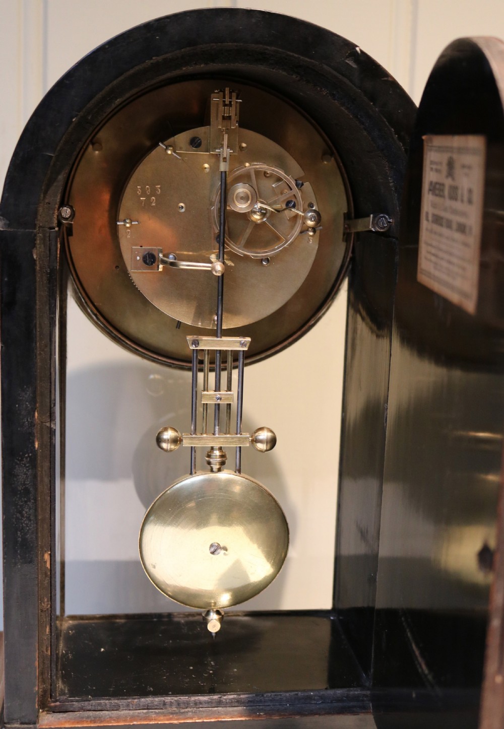 Walnut Table Regulator Mantel Clock (France, c. 1870) View VII
