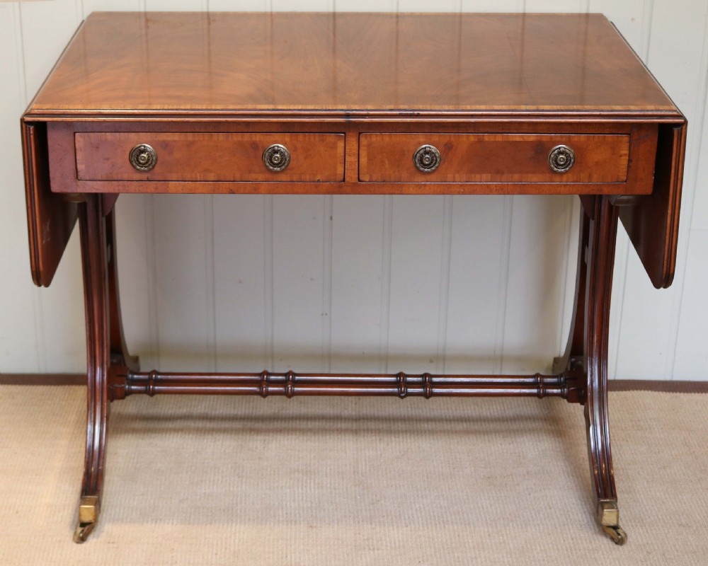 Regency Style Mahogany Drop Leaf Sofa Table