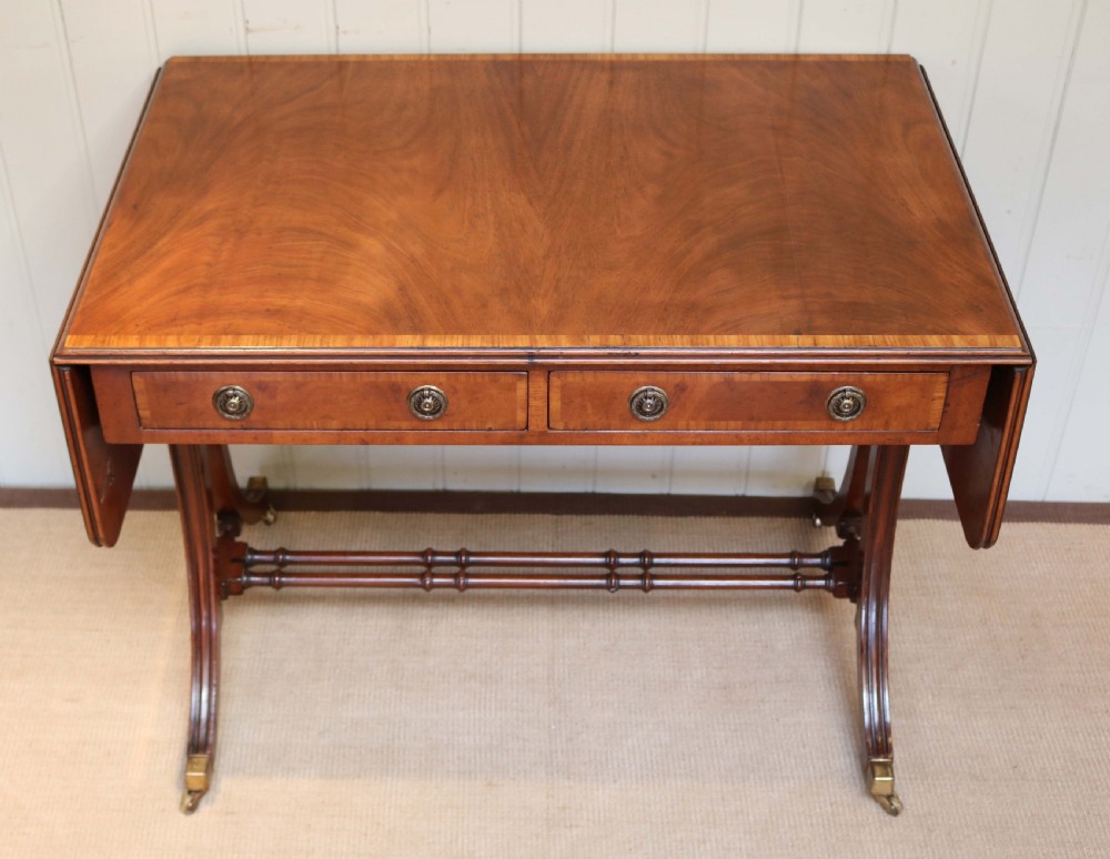 Regency Style Mahogany Drop Leaf Sofa Table View II