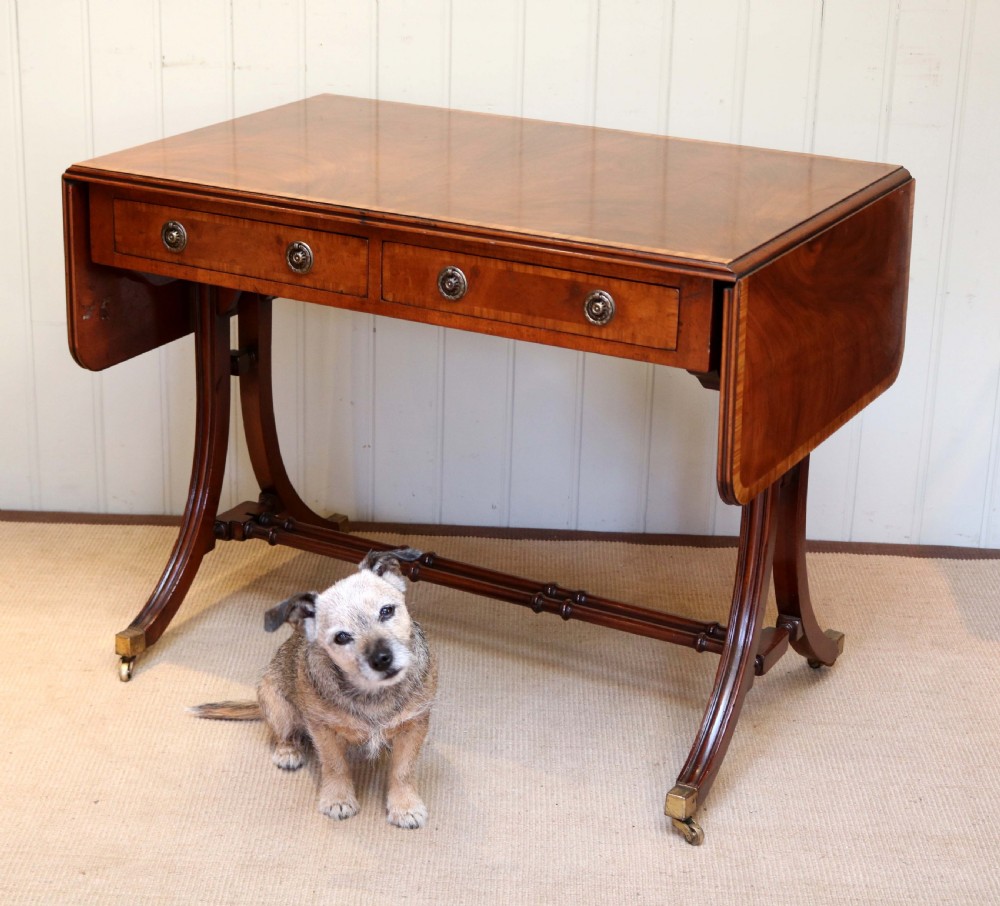 Regency Style Mahogany Drop Leaf Sofa Table View IV