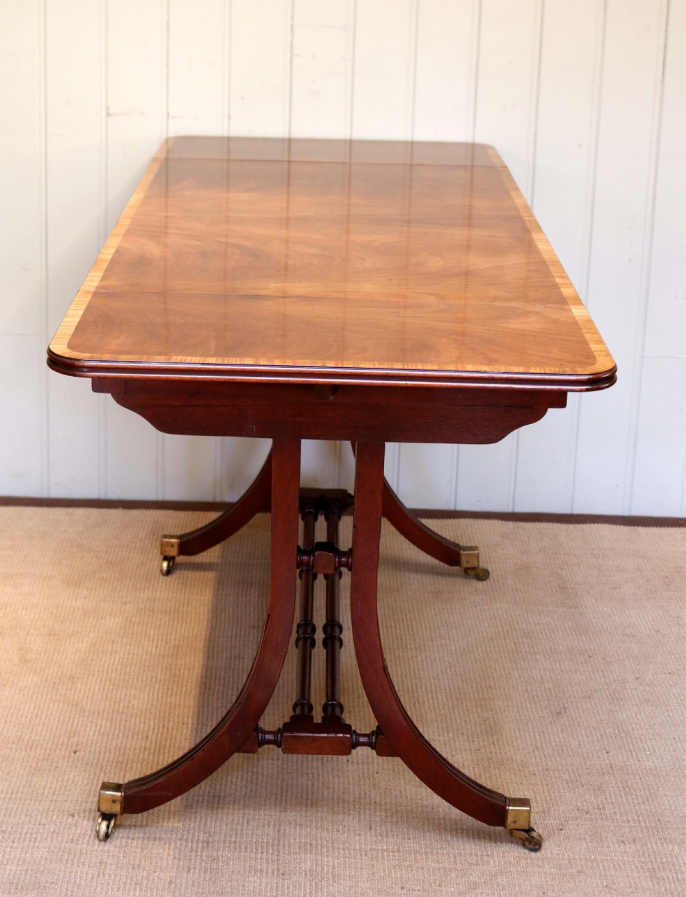Regency Style Mahogany Drop Leaf Sofa Table View VII