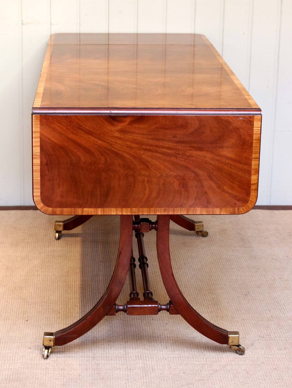 Regency Style Mahogany Drop Leaf Sofa Table View VIII