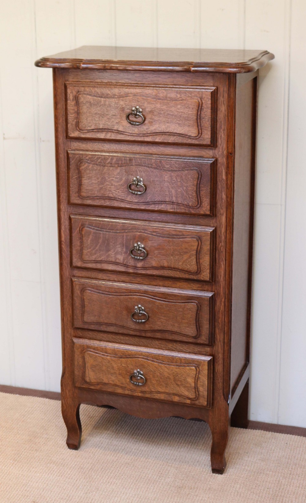 Tall French Oak Chest Of Drawers  View II