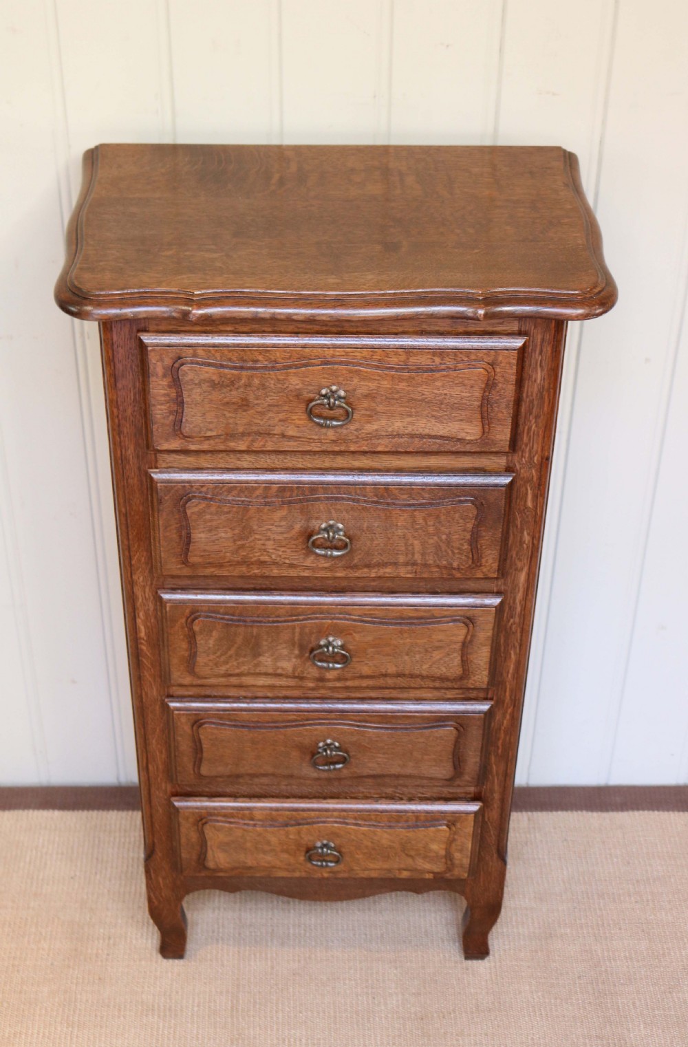 Tall French Oak Chest Of Drawers  View III