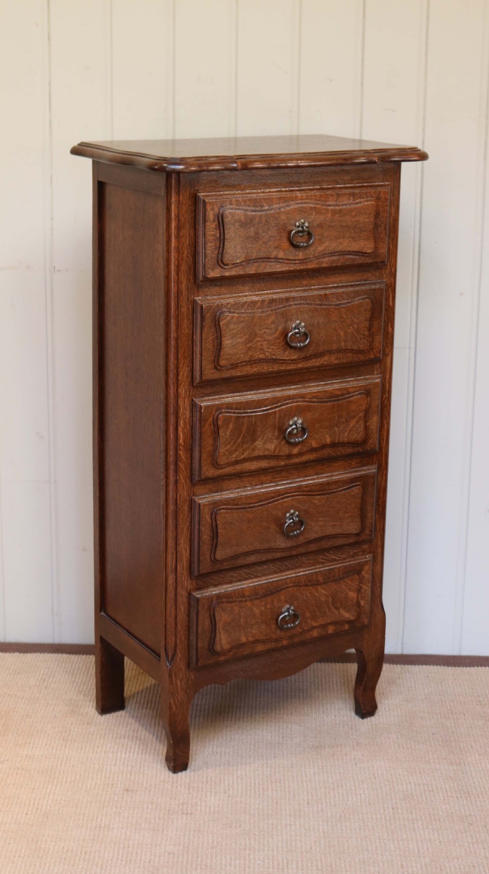Tall French Oak Chest Of Drawers  View IV