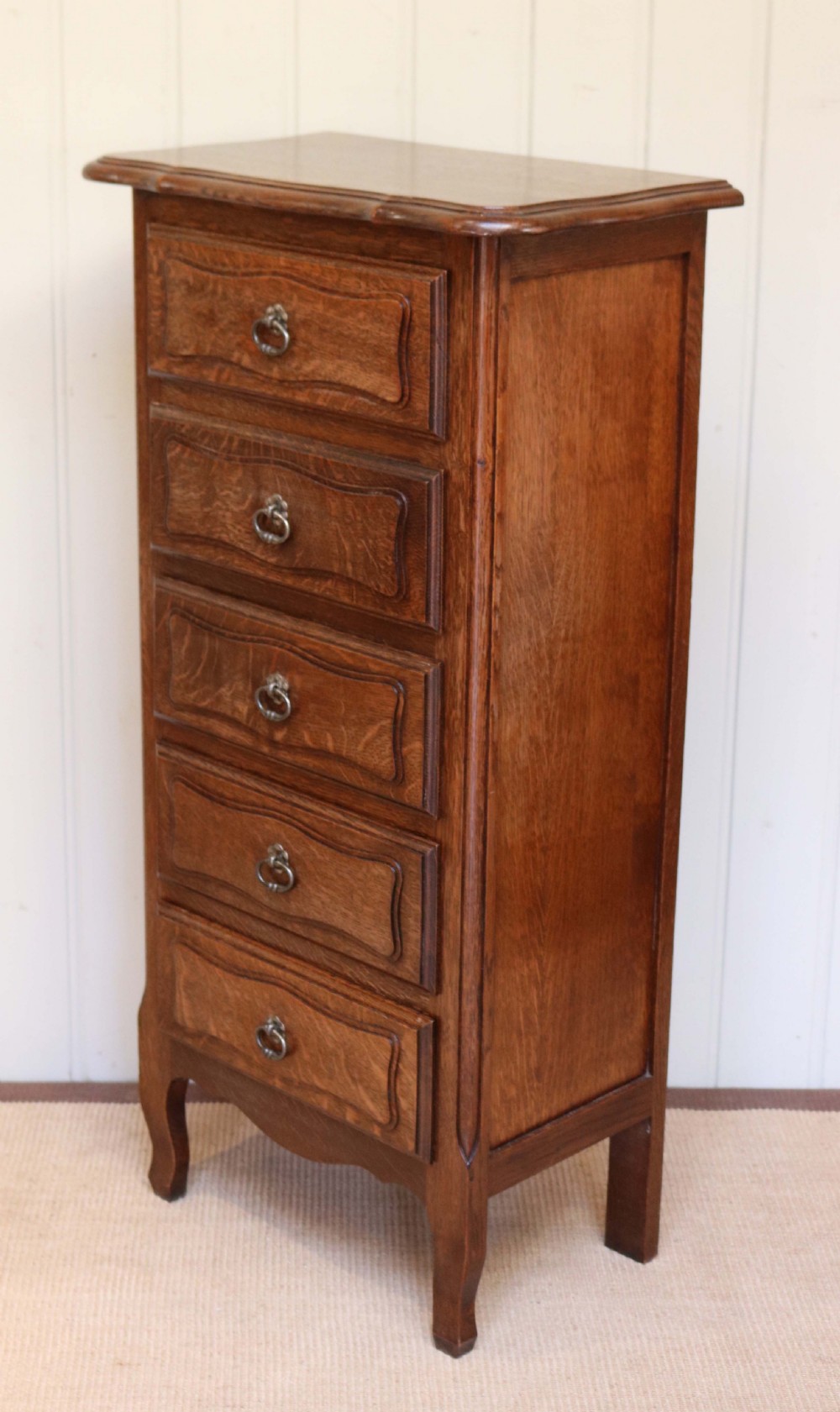 Tall French Oak Chest Of Drawers  View V