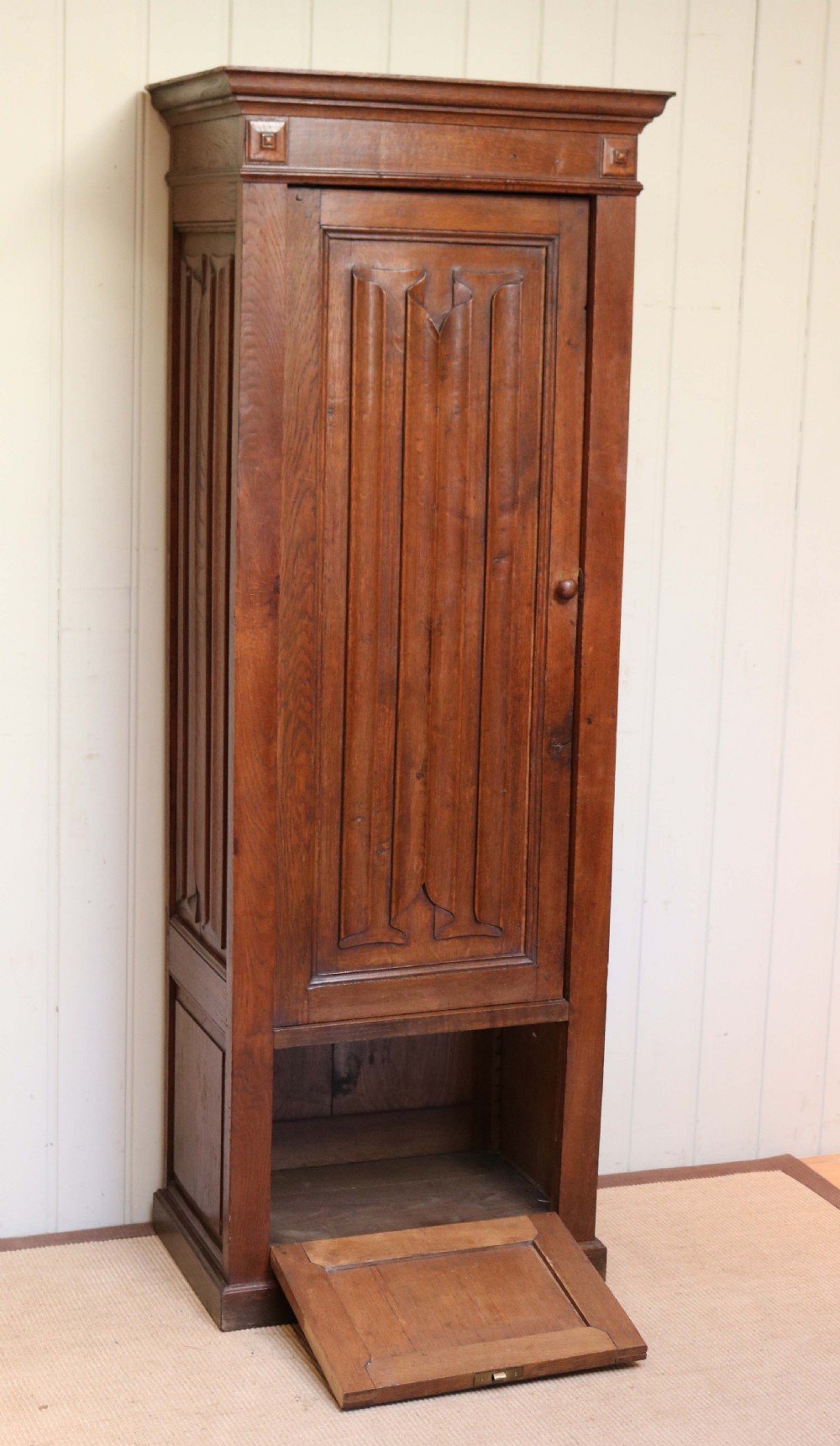 French Linenfold Hall Cupboard  View VII