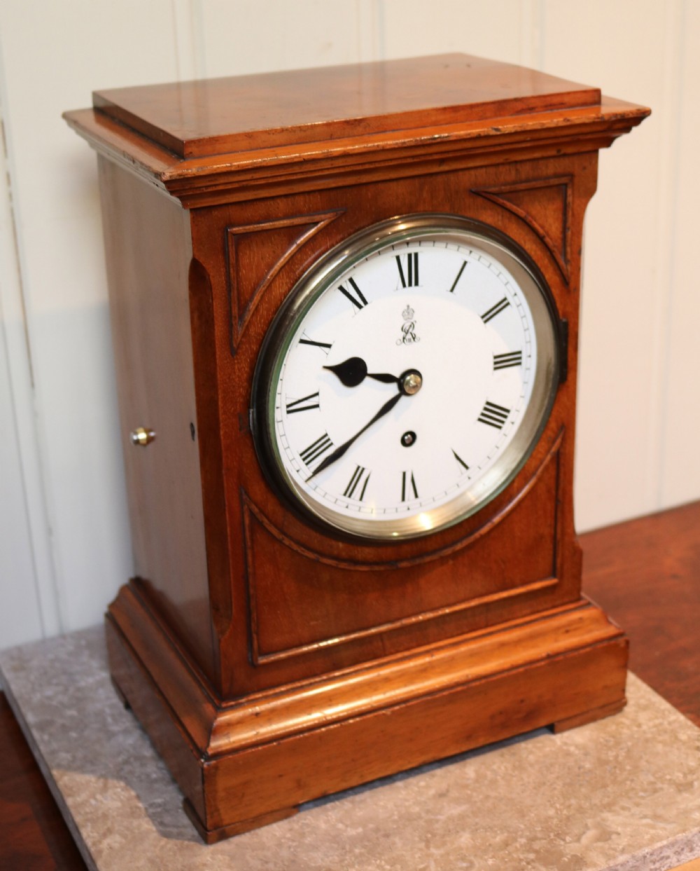 Mahogany Fusee Bracket Clock (England, 1901 to 1910) View V