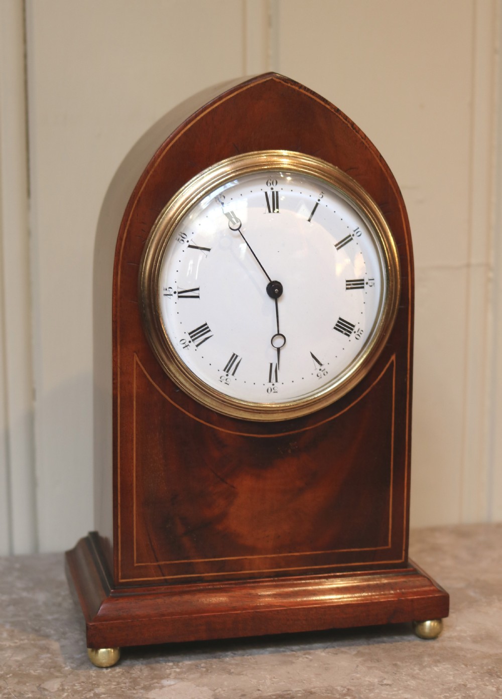 Mahogany Lancet Top Clock