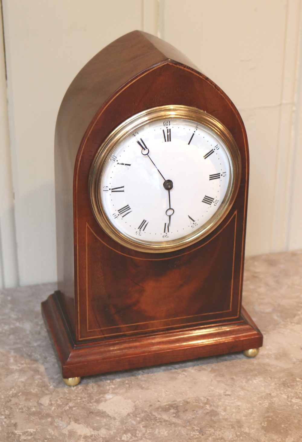 Mahogany Lancet Top Clock View II