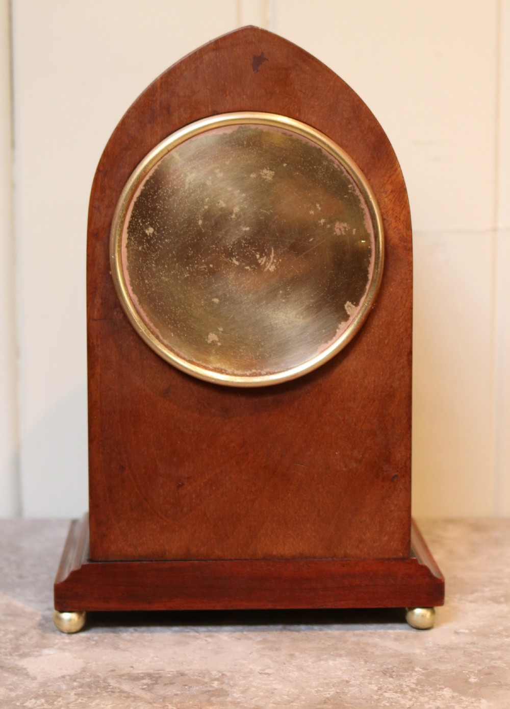 Mahogany Lancet Top Clock View V