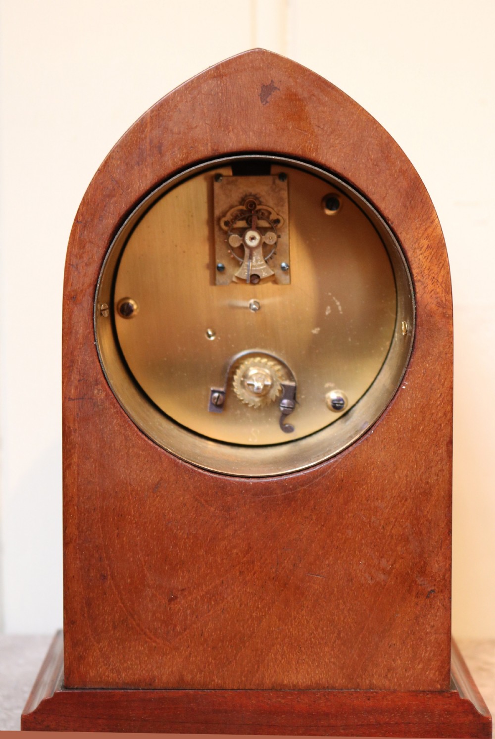 Mahogany Lancet Top Clock View VI