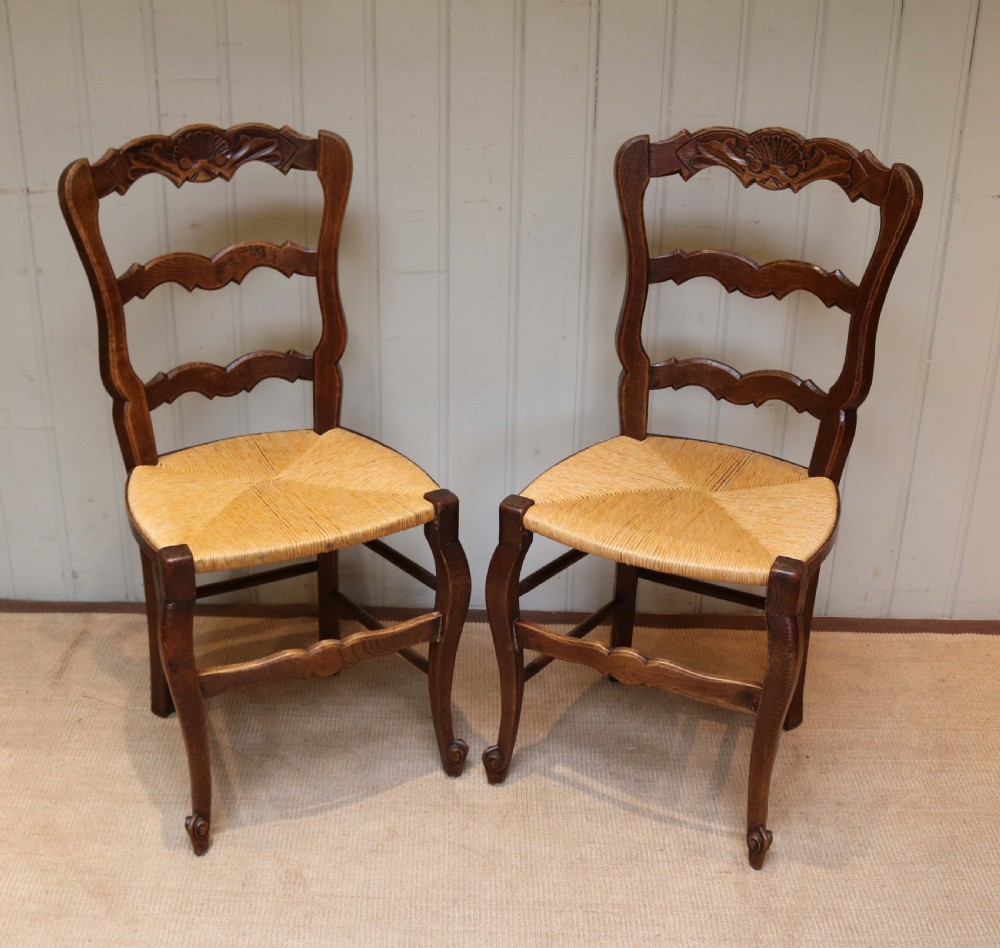 Set Of Six French Oak Dining Chairs  View IV
