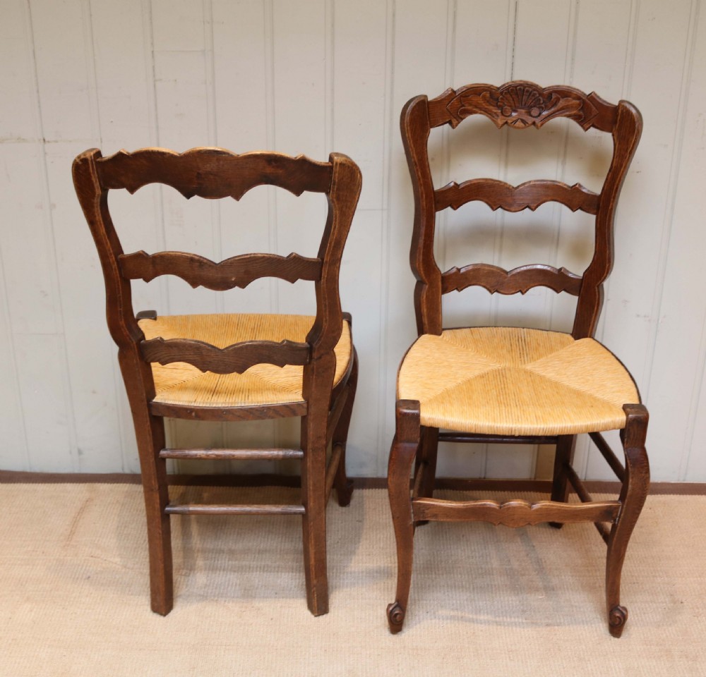 Set Of Six French Oak Dining Chairs  View VIII
