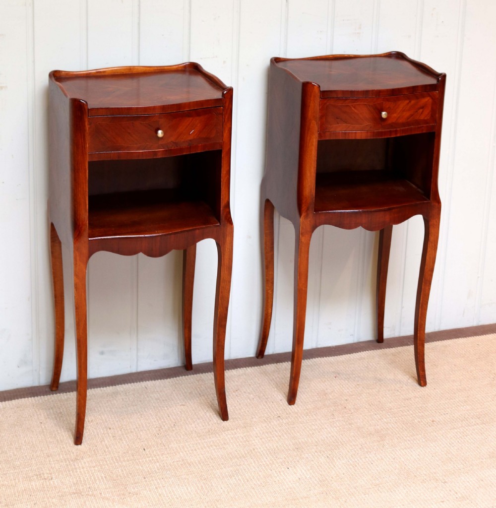 Pair Of Tulipwood Bedside Cabinets