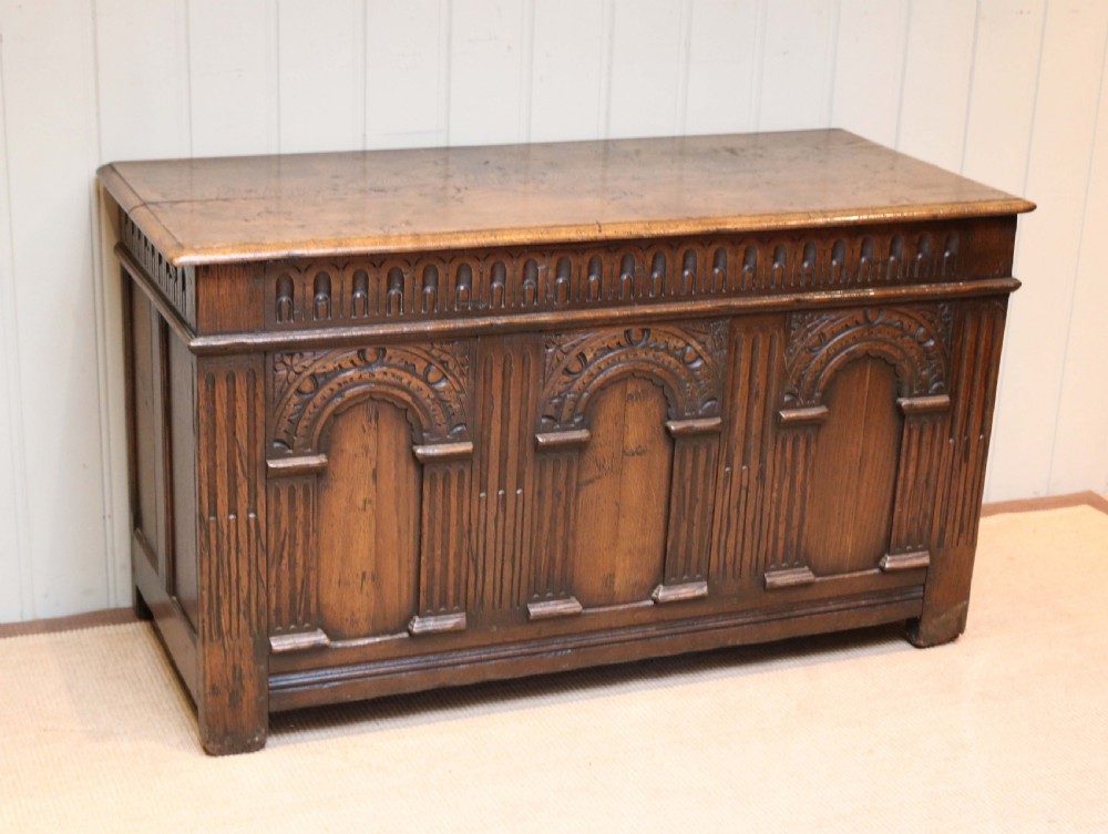 Carved Oak Coffer View II