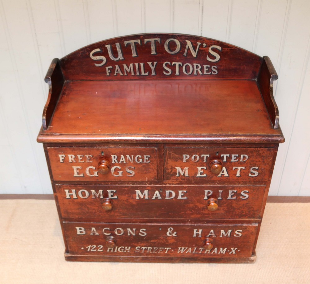 Rustic Pine Sign Written Chest  View II