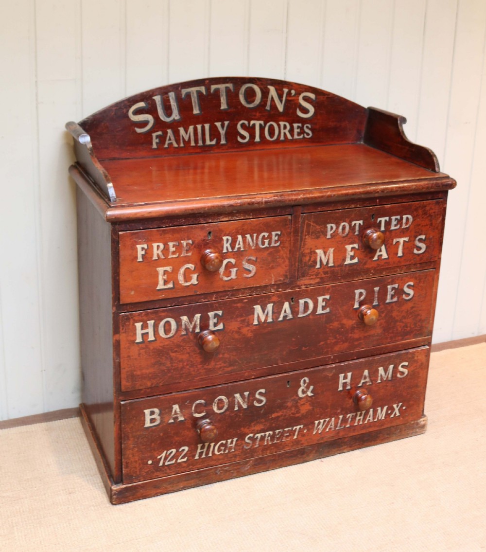 Rustic Pine Sign Written Chest  View III