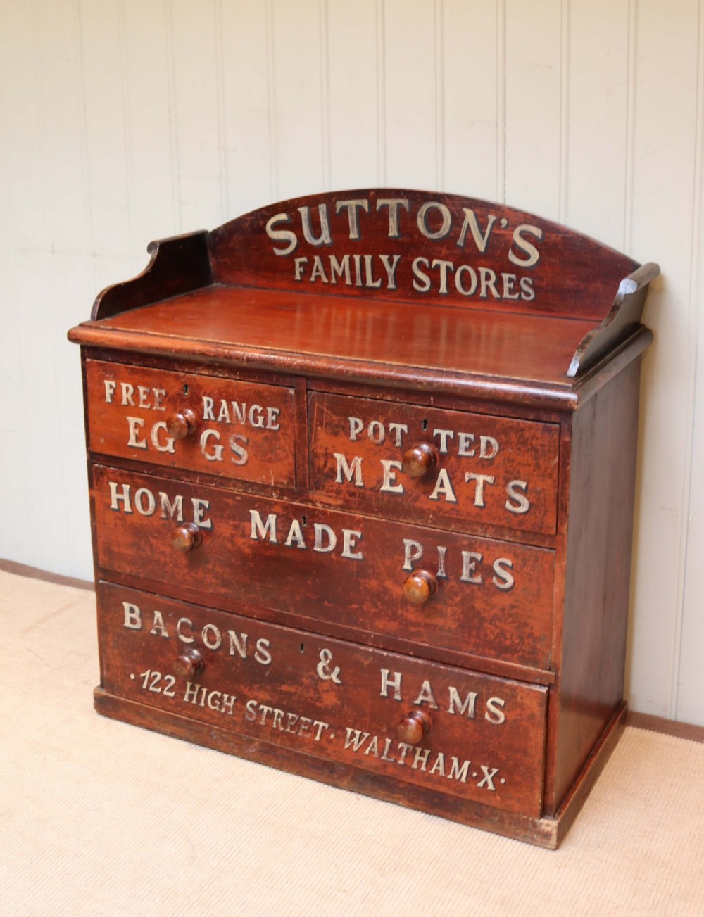 Rustic Pine Sign Written Chest  View IV
