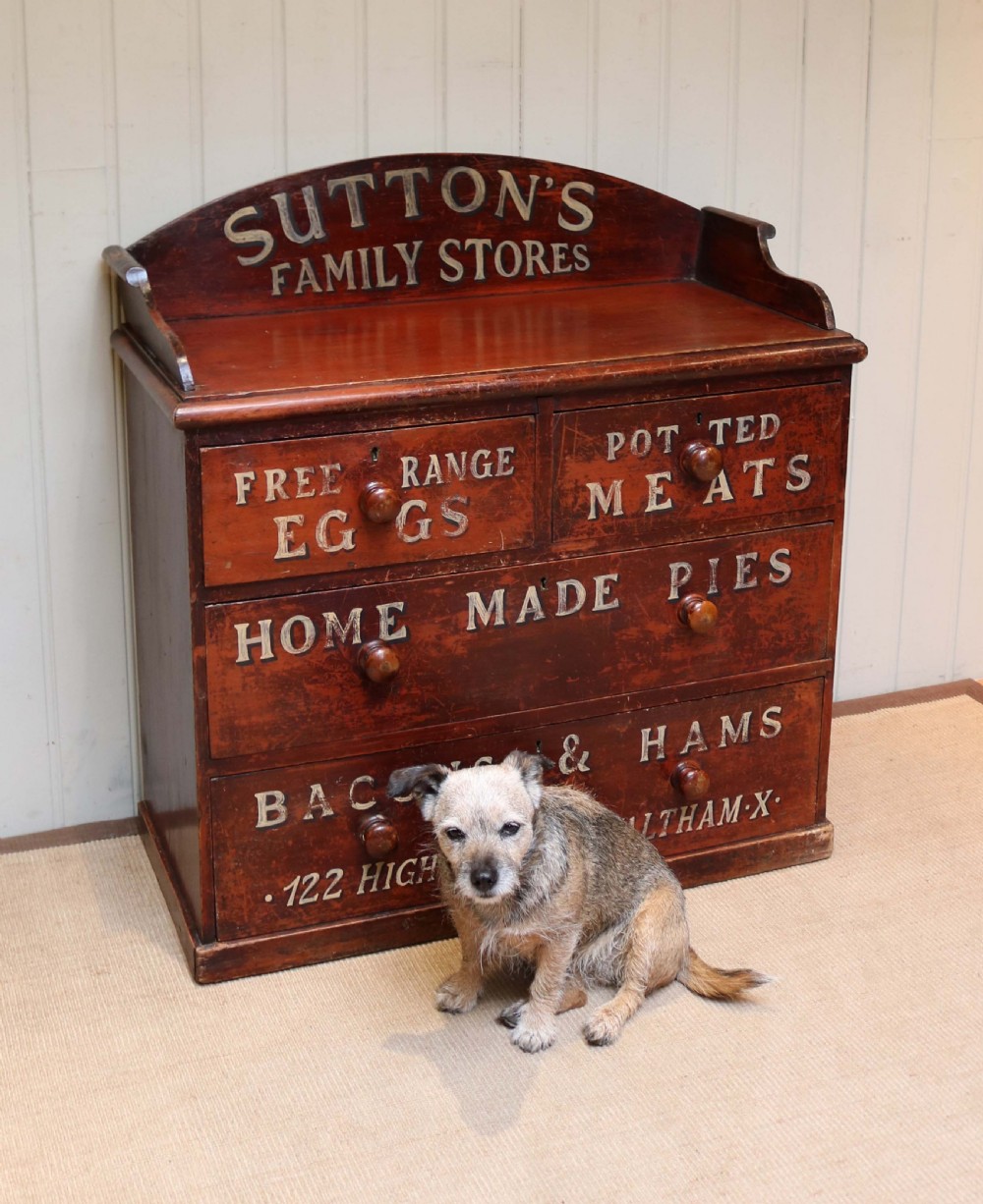 Rustic Pine Sign Written Chest  View V