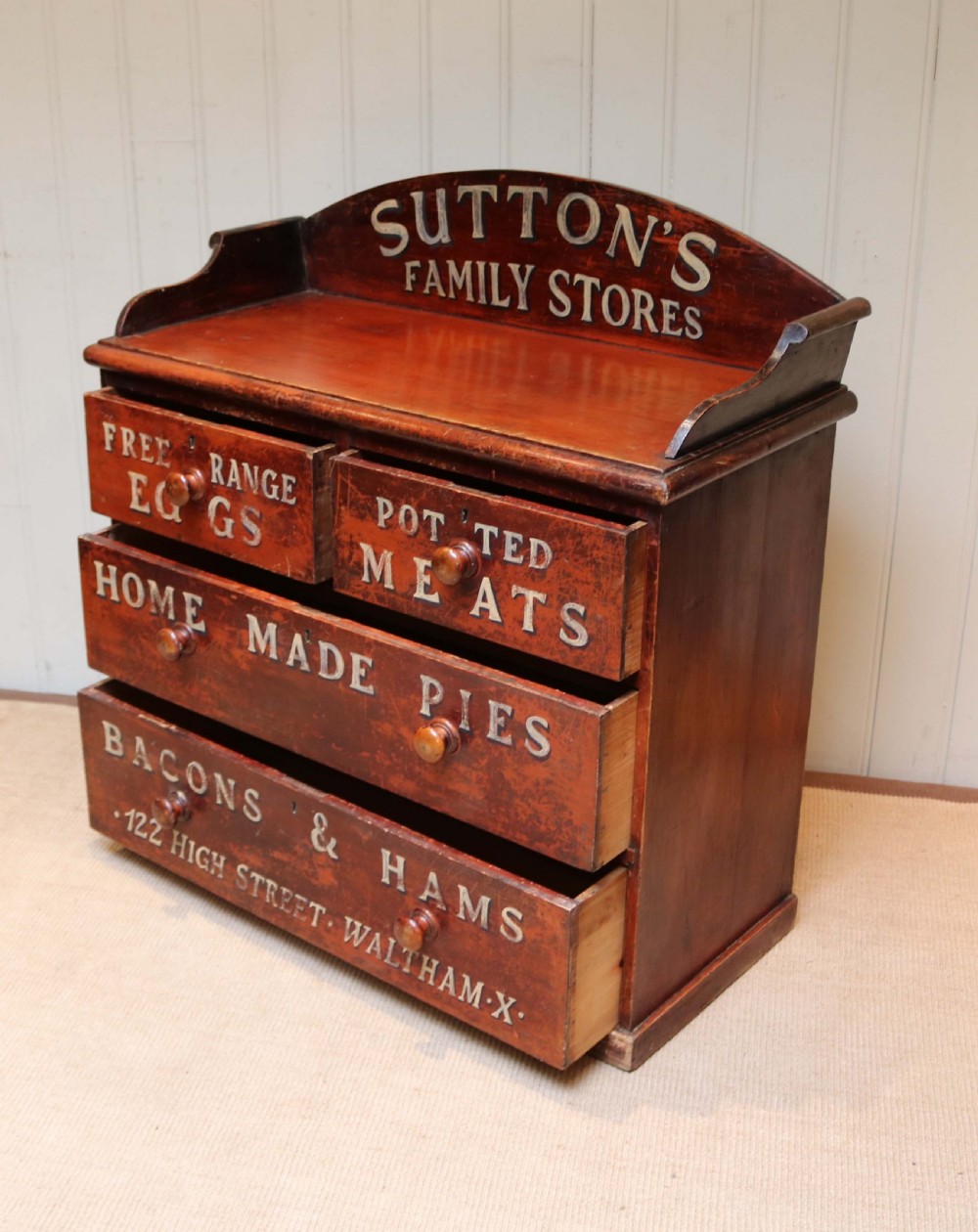 Rustic Pine Sign Written Chest  View VI