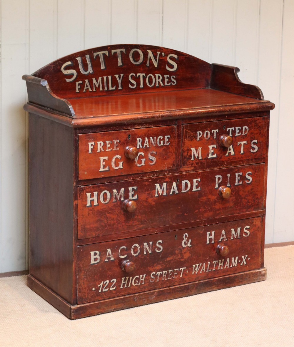 Rustic Pine Sign Written Chest  View IX