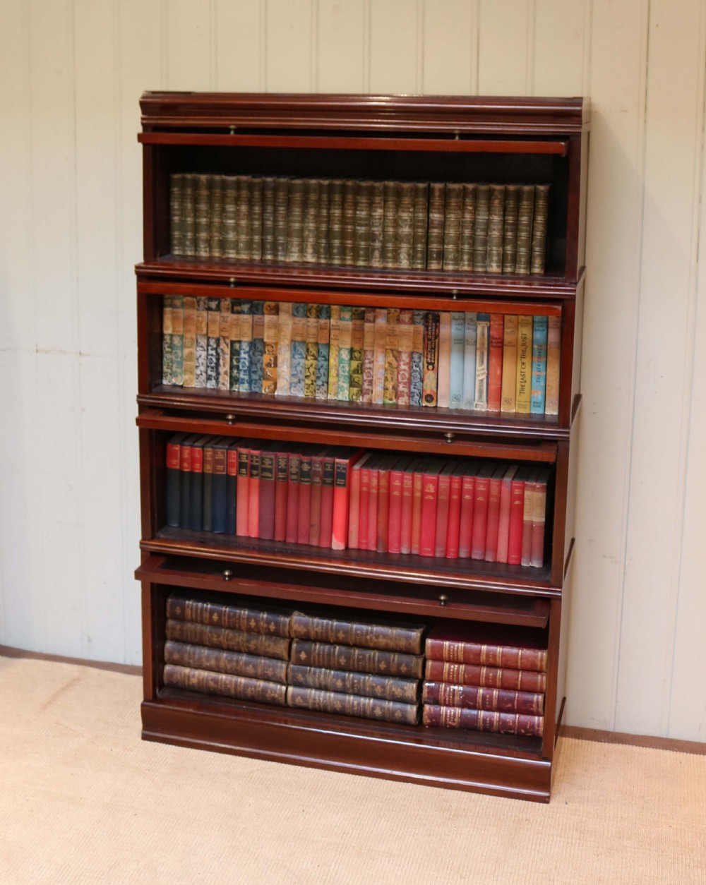 Mahogany Globe Wernicke Style Bookcase View V