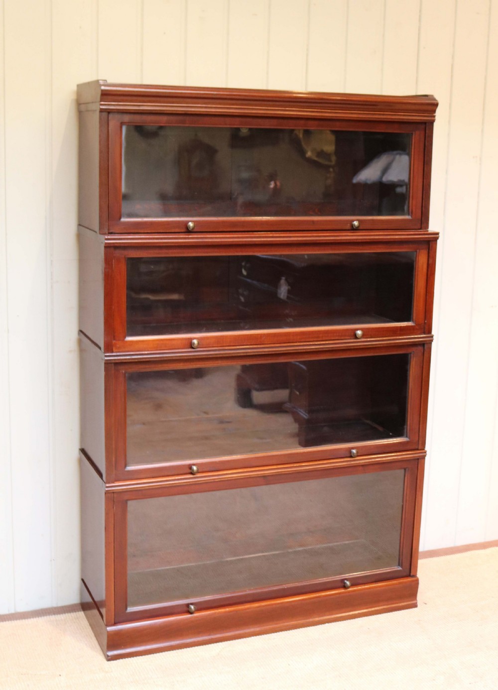 Mahogany Globe Wernicke Style Bookcase View VI