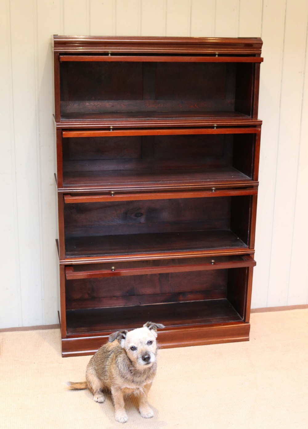 Mahogany Globe Wernicke Style Bookcase View VII