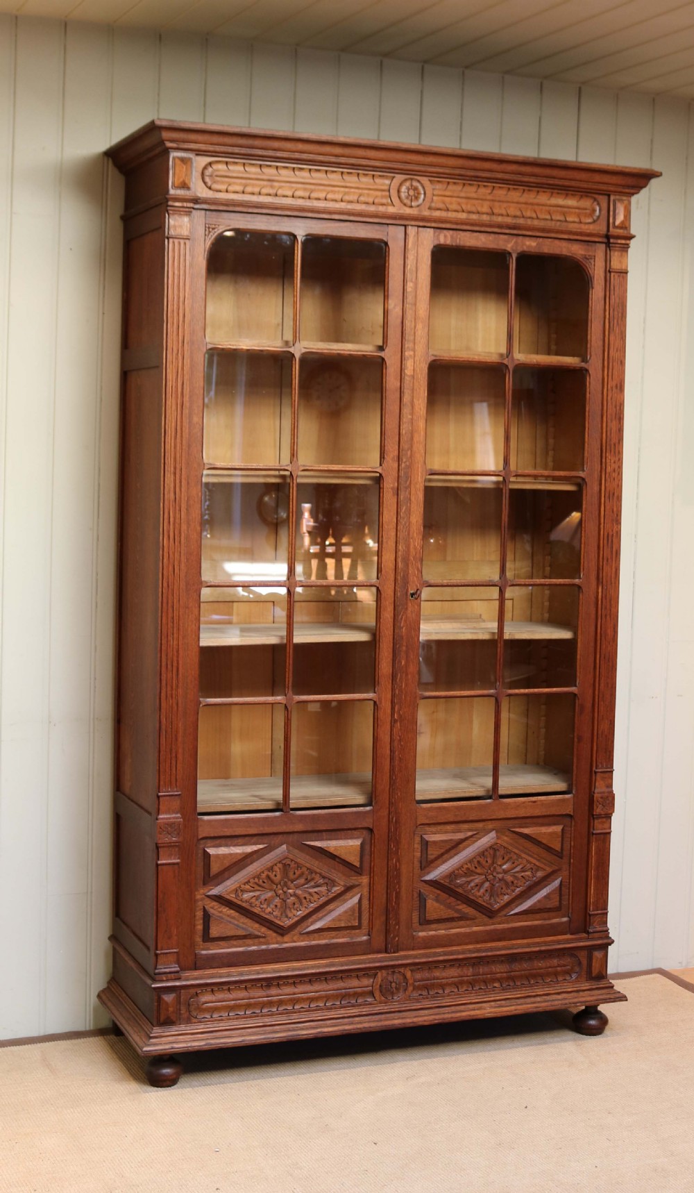 Tall French Oak Bookcase  View VIII