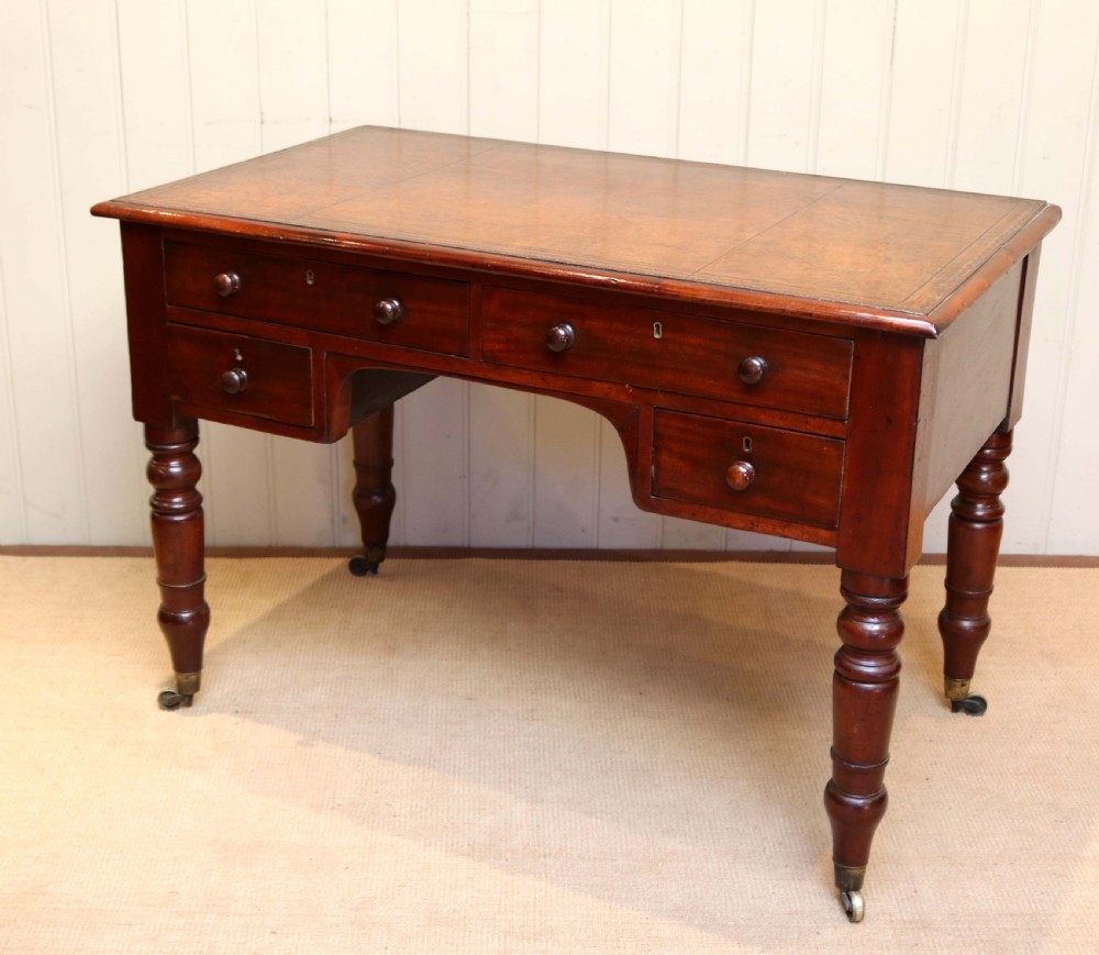 Mid 19th Century Mahogany Kneehole Writing Desk View V