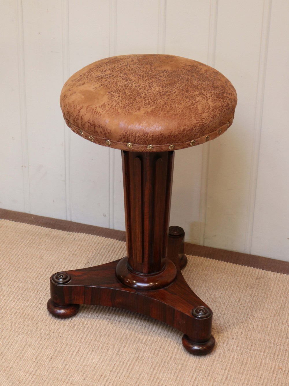 Rosewood Adjustable Piano Stool  View III