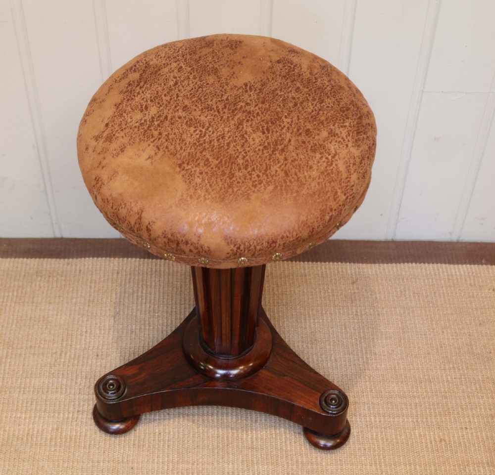 Rosewood Adjustable Piano Stool  View IV
