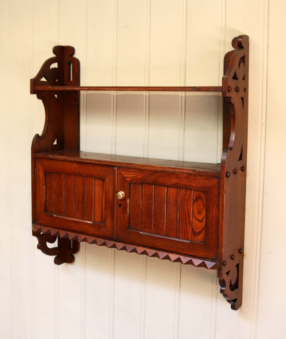 Late 19th Century Oak Wall Cabinet