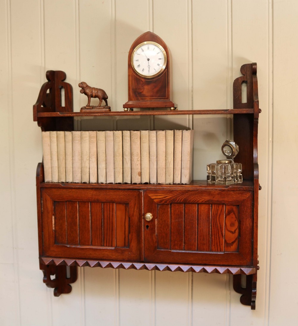 Late 19th Century Oak Wall Cabinet View IV
