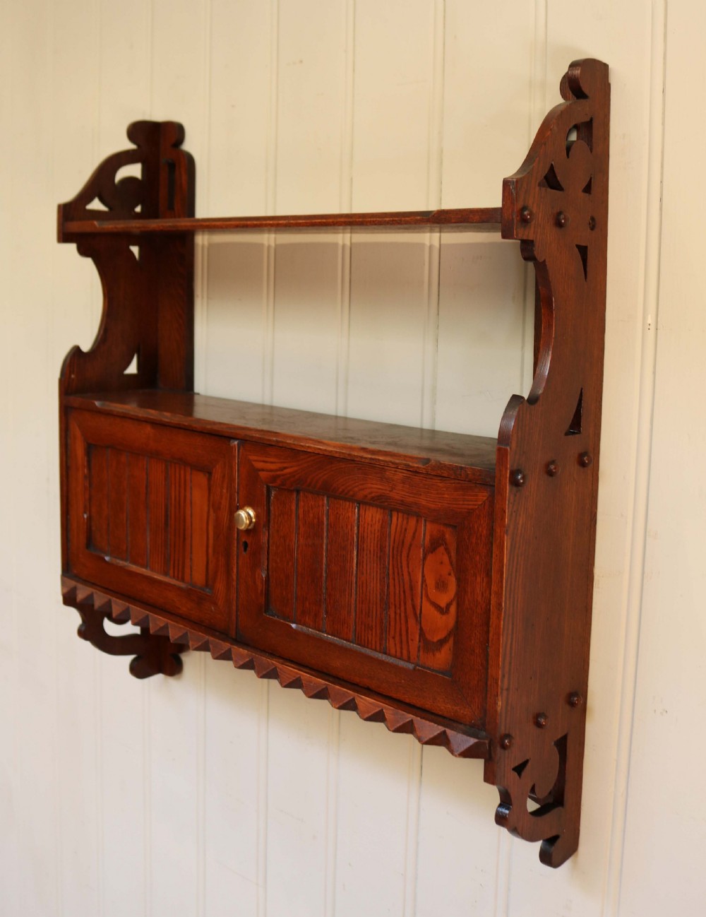Late 19th Century Oak Wall Cabinet View VI