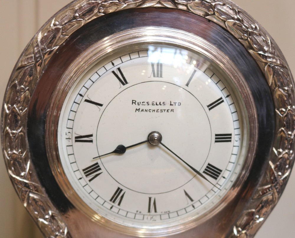 Edwardian Silver Plated Balloon Clock (England, 1910) View IV