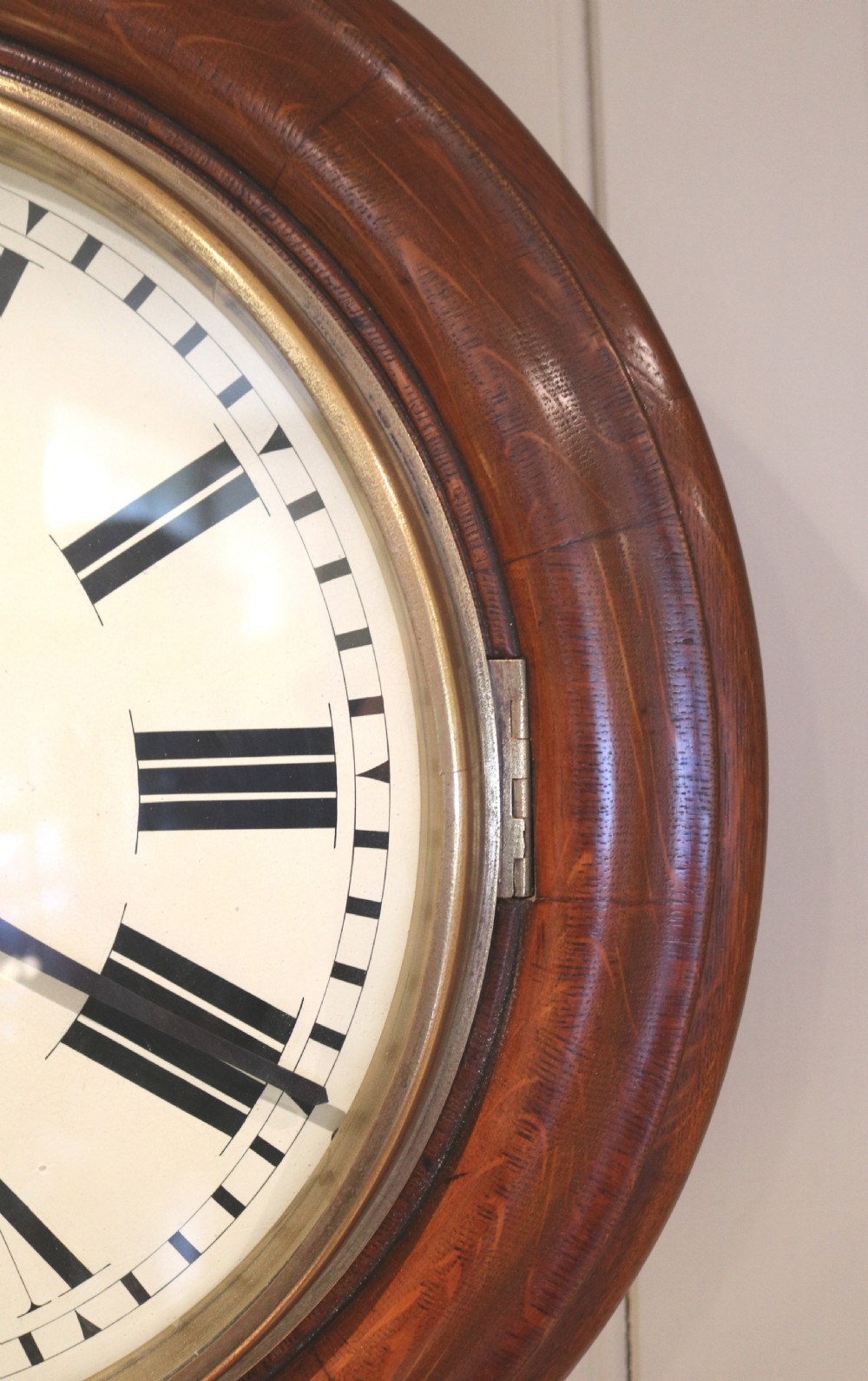 Large Oak Dial Clock (English, c. 1860) View II