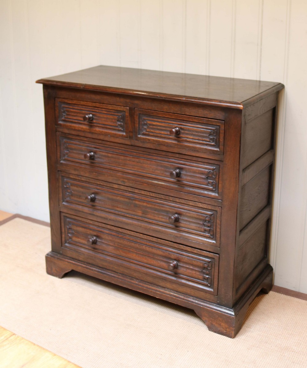 Oak Chest Of Drawers  View III