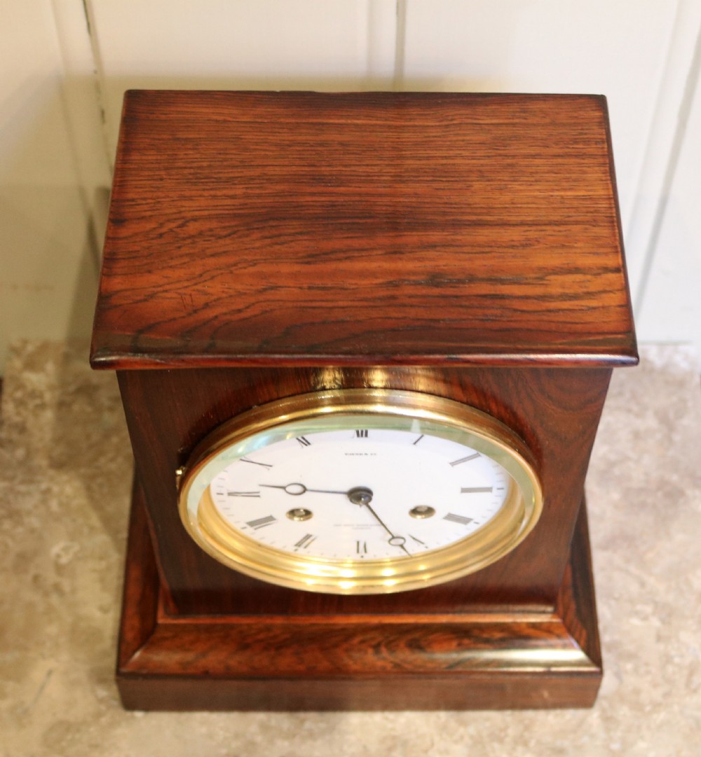Small Rosewood Bell Striking Mantel Clock (England, c. 1860) View VII