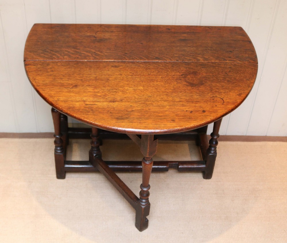 C18th Century Oak Drop Leaf Dining Table View VI