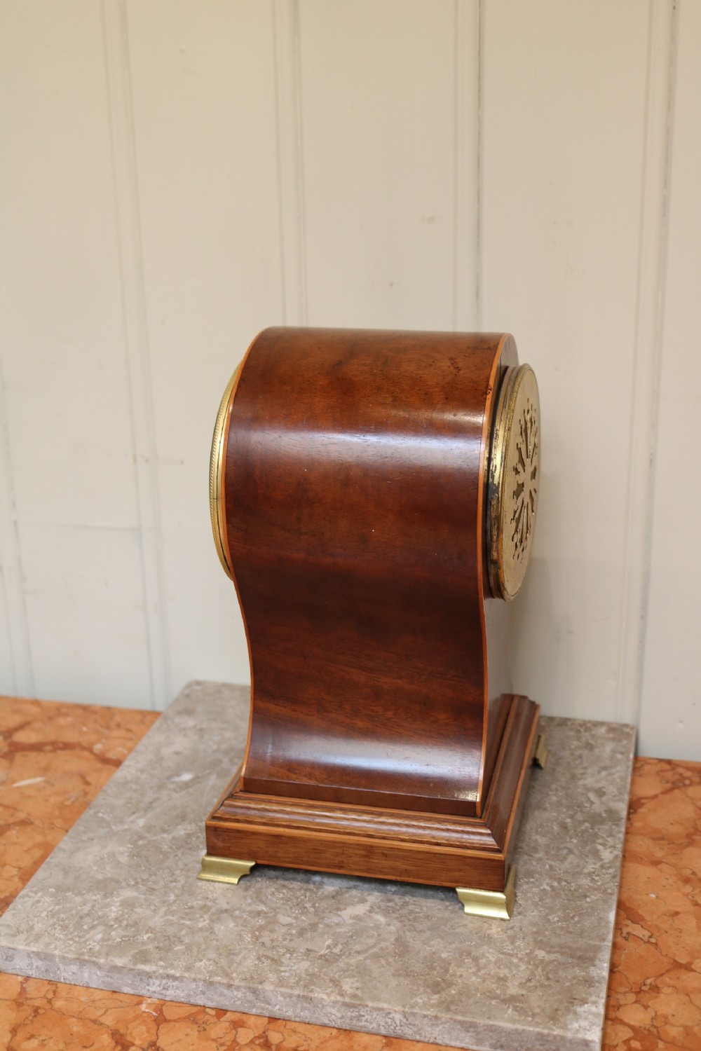 Edwardian Mahogany Balloon Clock View VI