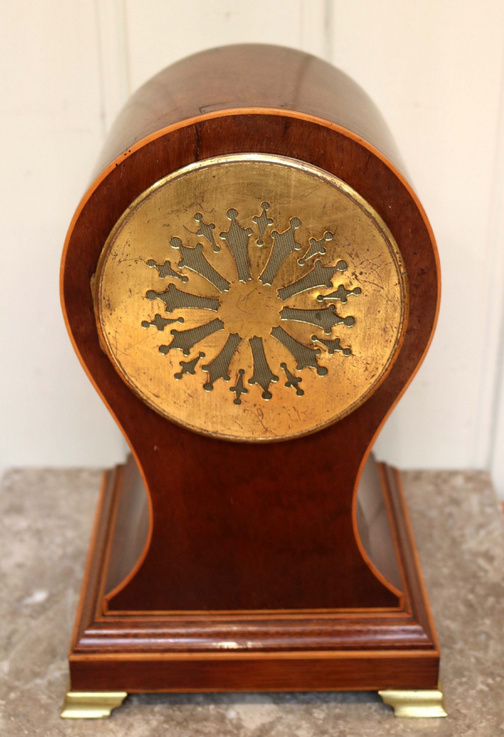 Edwardian Mahogany Balloon Clock View VII