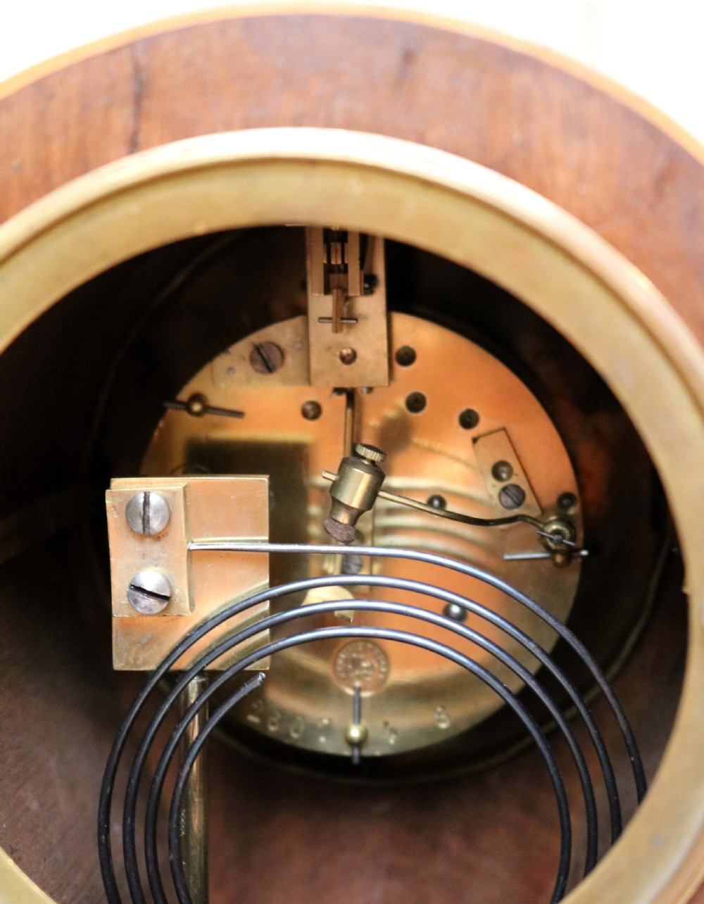 Edwardian Mahogany Balloon Clock View VIII
