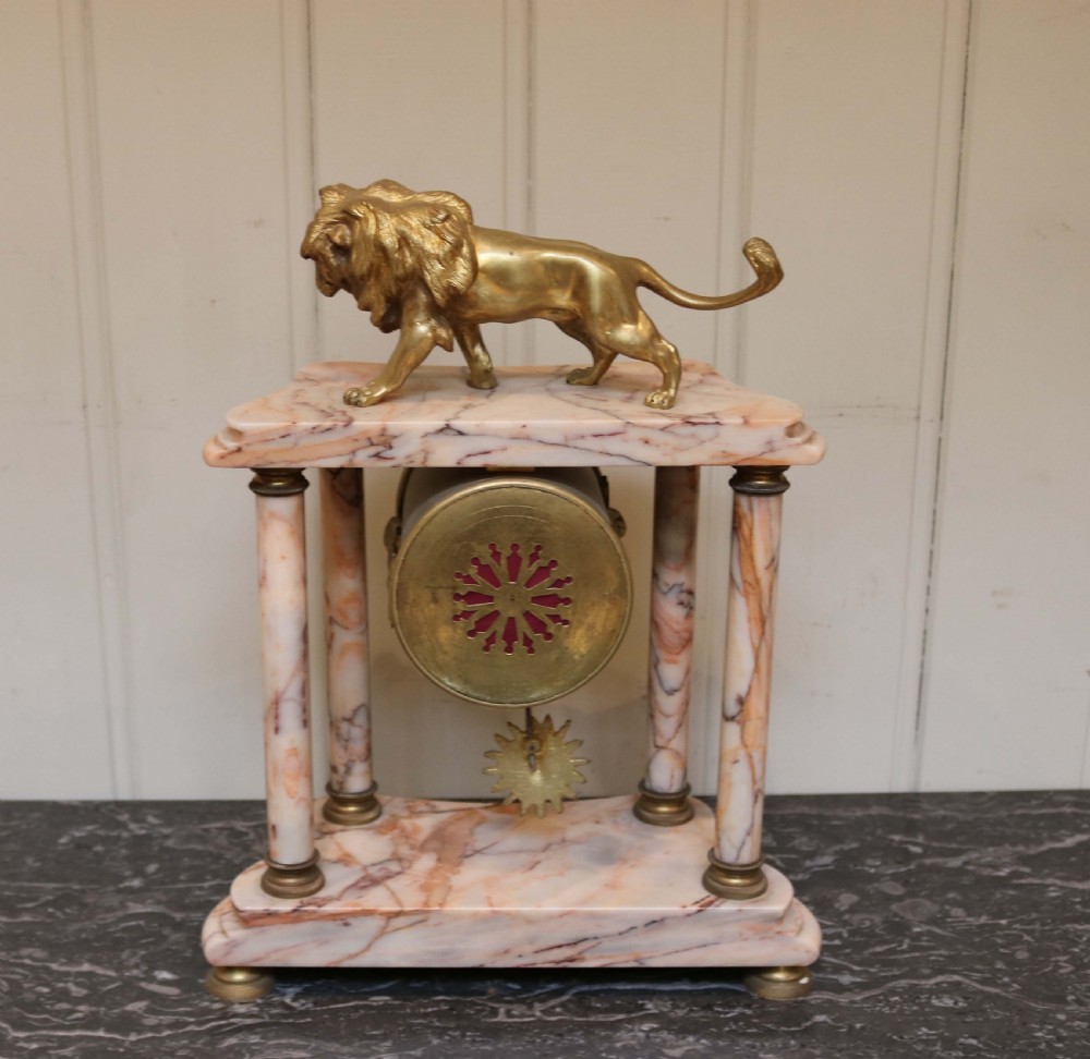 French Marble Clock Garniture View VI