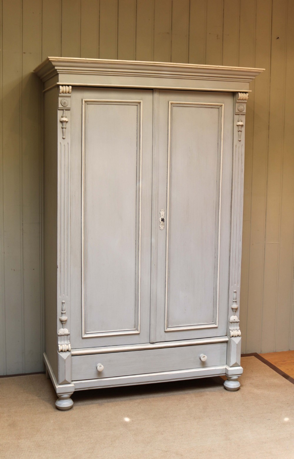 Late 19th Century Continental Painted Wardrobe