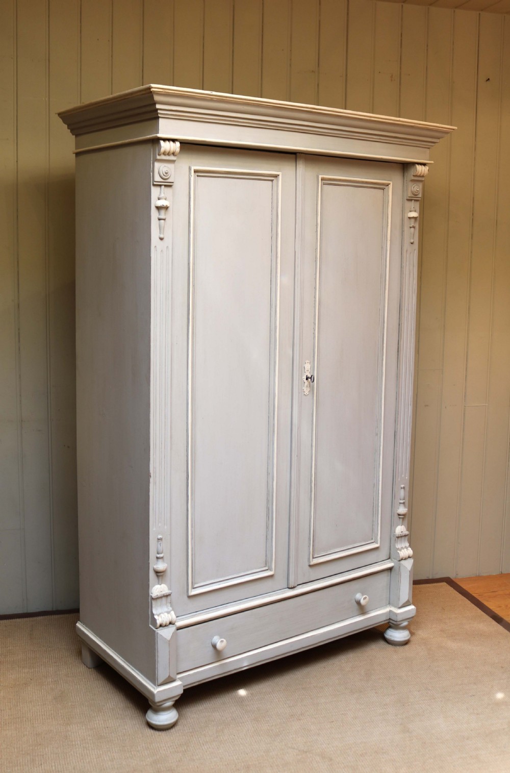 Late 19th Century Continental Painted Wardrobe View III