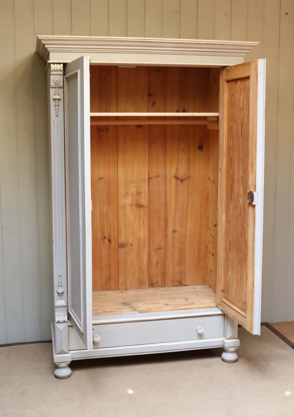 Late 19th Century Continental Painted Wardrobe View IV